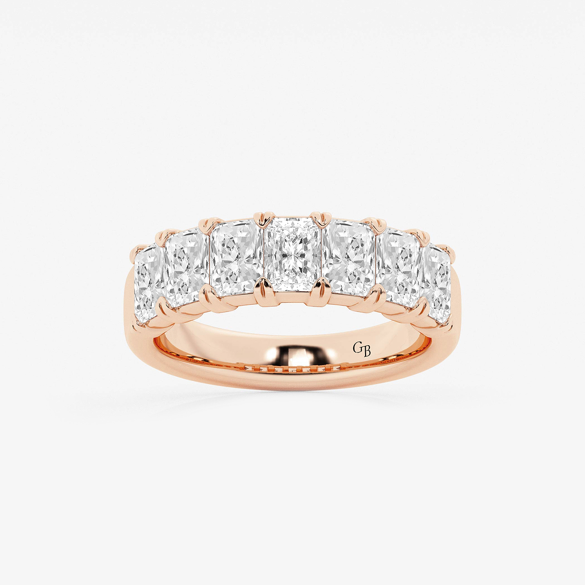 2 1/2 ctw Radiant Lab Grown Diamond Seven-Stone Anniversary Band