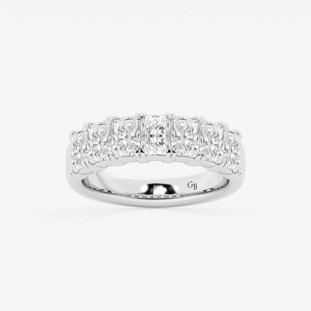 2 1/2 ctw Radiant Lab Grown Diamond Seven-Stone Anniversary Band