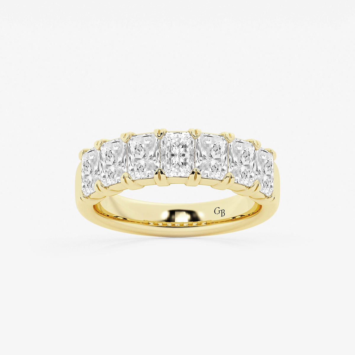 2 1/2 ctw Radiant Lab Grown Diamond Seven-Stone Anniversary Band