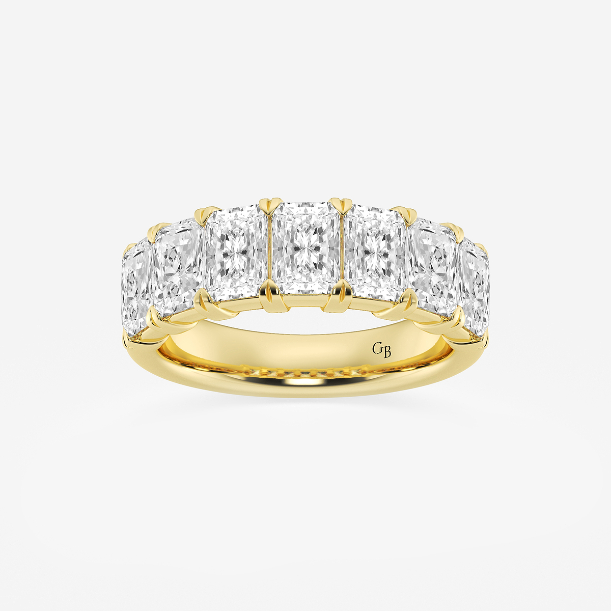 3 1/6 ctw Radiant Lab Grown Diamond Seven-Stone Anniversary Band