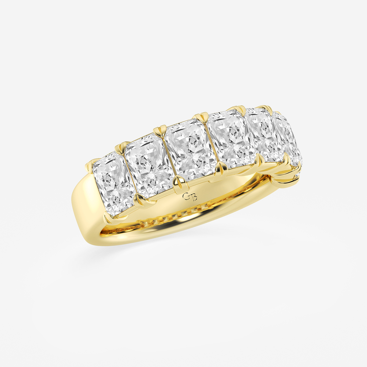 Additional Image 1 for  3 1/6 ctw Radiant Lab Grown Diamond Seven-Stone Anniversary Band