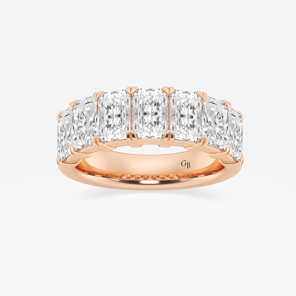 4 ctw Radiant Lab Grown Diamond Seven-Stone Anniversary Band