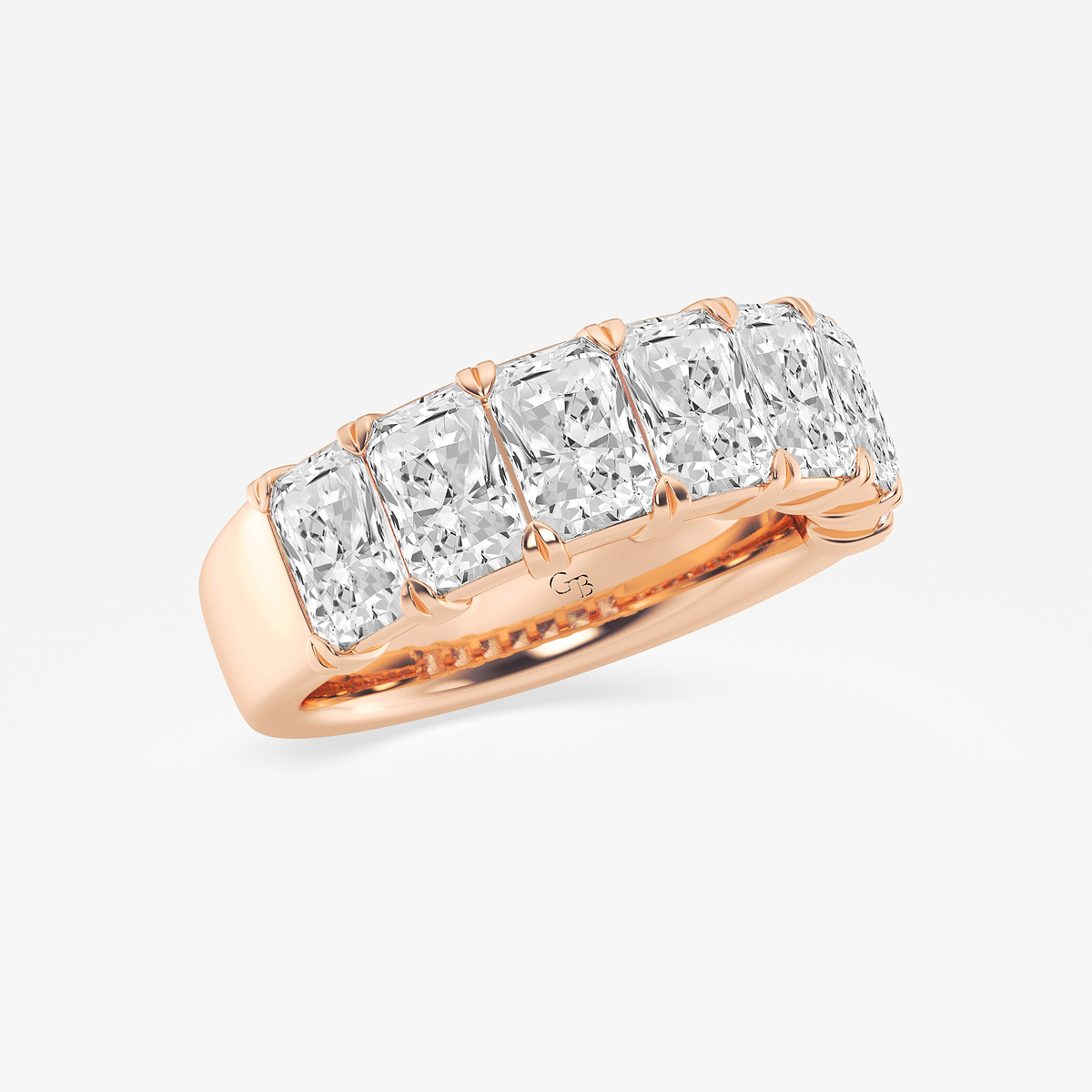 Additional Image 1 for  4 ctw Radiant Lab Grown Diamond Seven-Stone Anniversary Band