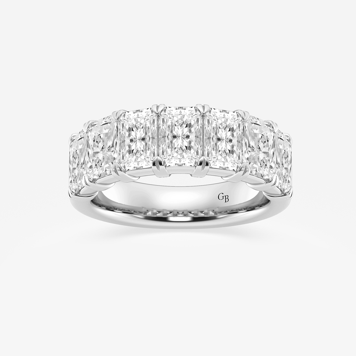 4 ctw Radiant Lab Grown Diamond Seven-Stone Anniversary Band