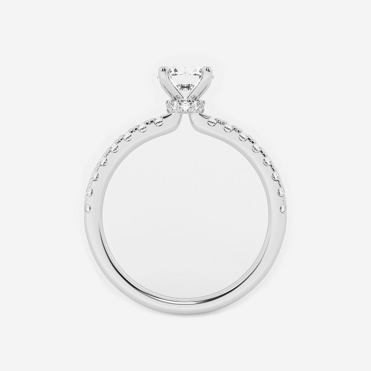 Additional Image 1 for  1 ctw Round Lab Grown Diamond Hidden Halo Engagement Ring