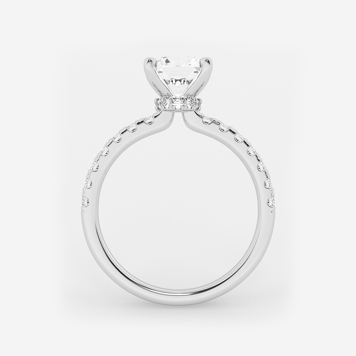 Additional Image 1 for  1 7/8 ctw Round Lab Grown Diamond Hidden Halo Engagement Ring