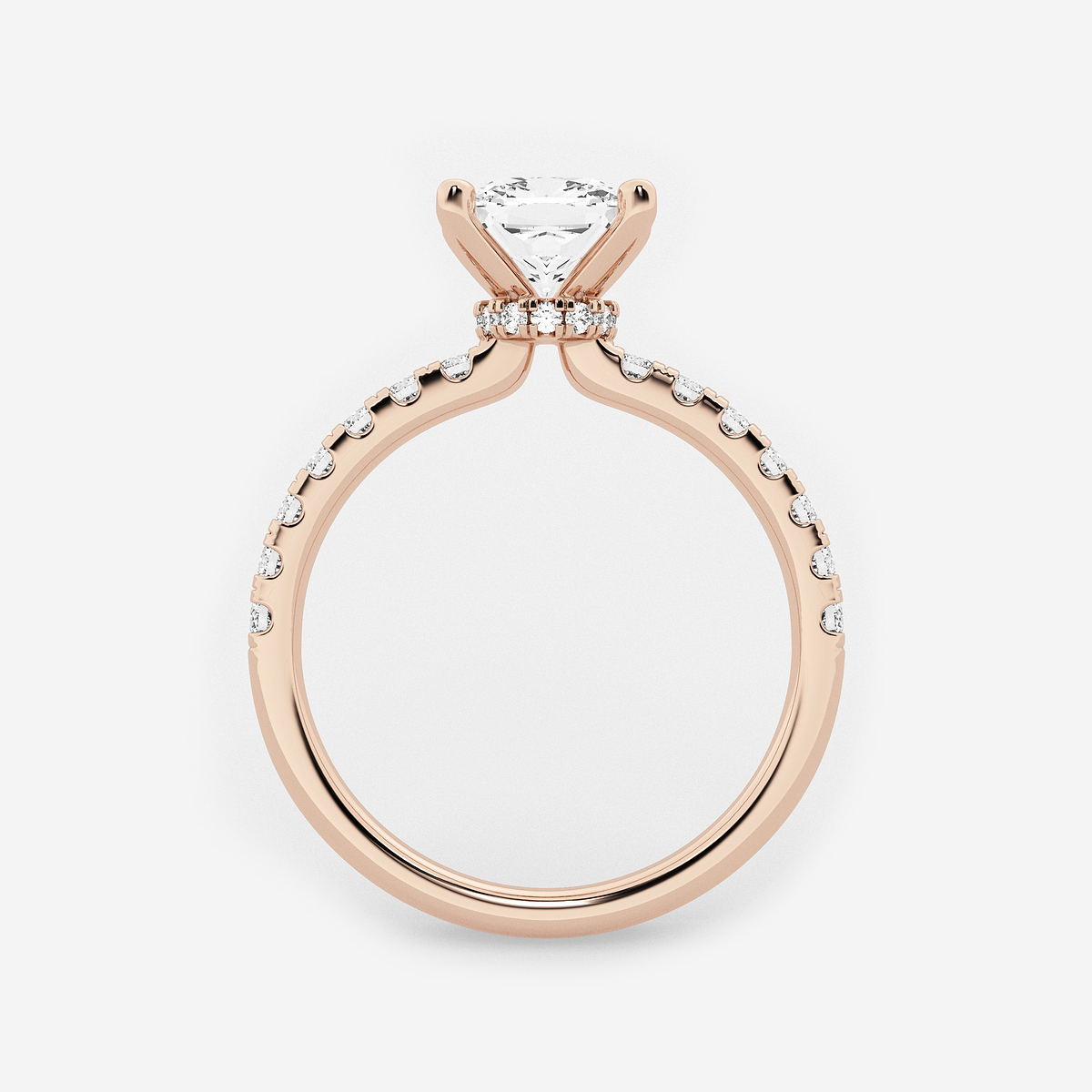 Additional Image 1 for  1 7/8 ctw Cushion Lab Grown Diamond Hidden Halo Engagement Ring