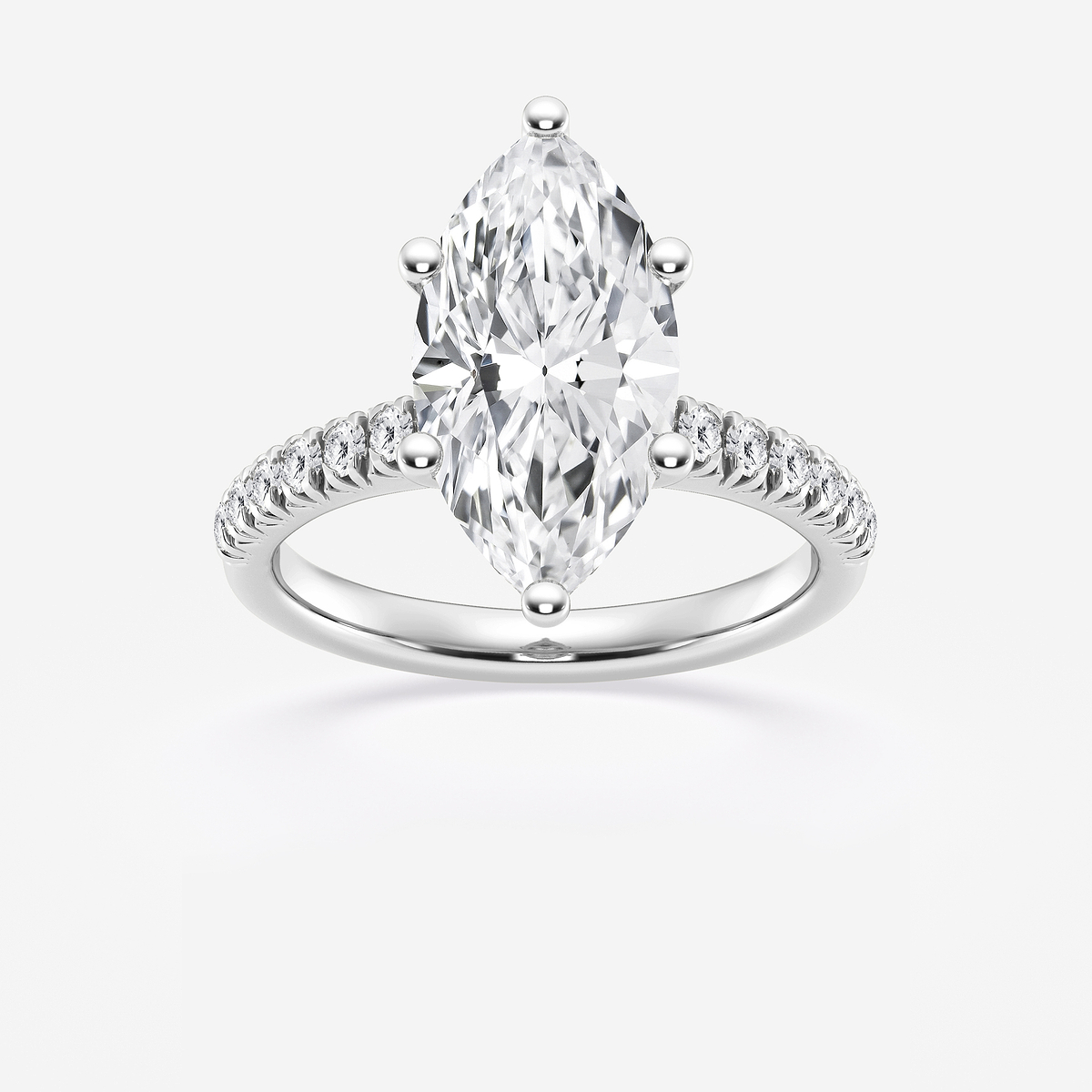 6 2/3 ctw Marquise Lab Grown Diamond Hidden Halo Engagement Ring