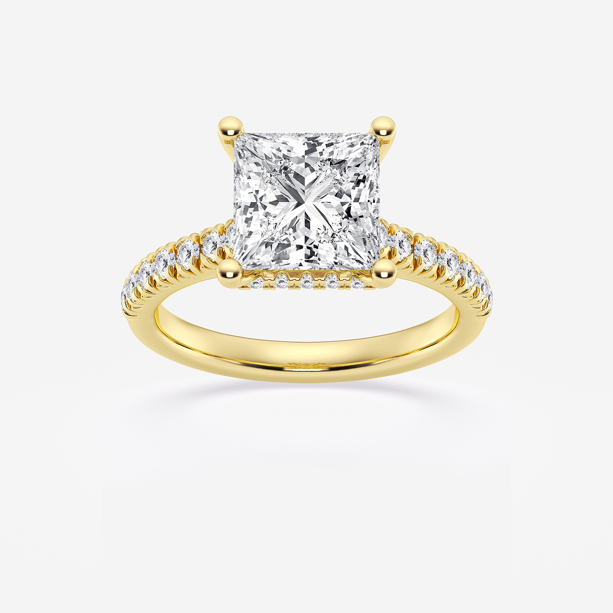 Shylin 2/3 ctw Princess Lab Grown Diamond Hidden Halo Engagement