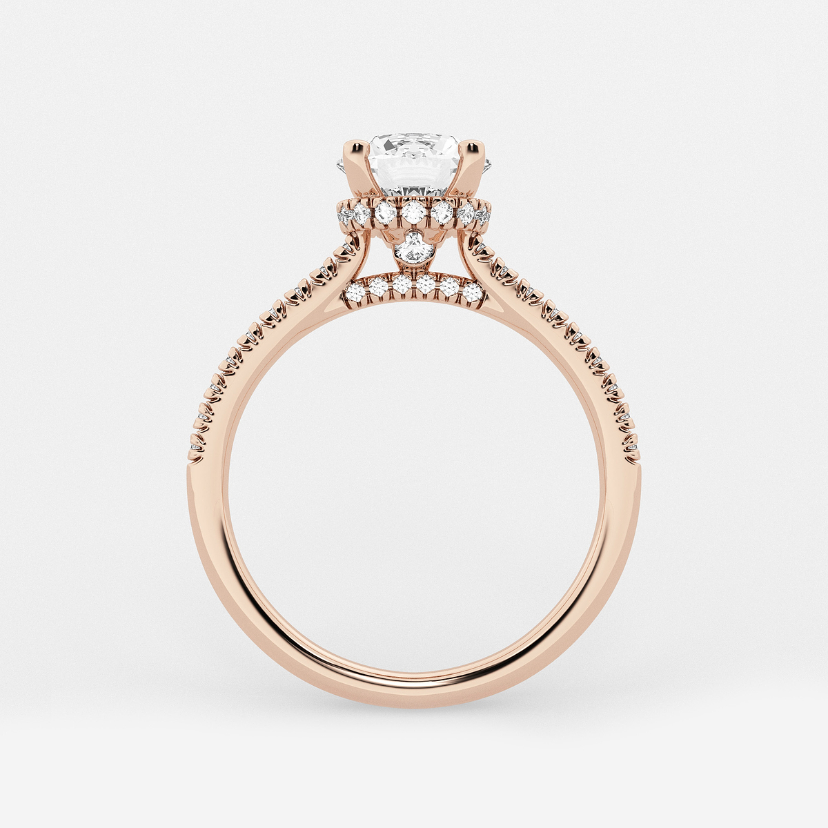 Additional Image 1 for  1 7/8 ctw Round Lab Grown Diamond Hidden Halo Engagement Ring