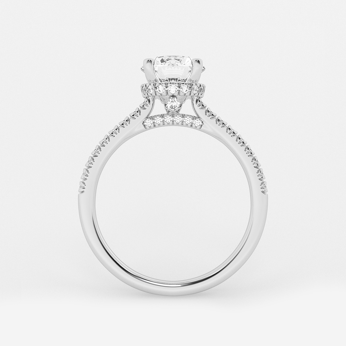 Additional Image 1 for  1 7/8 ctw Round Lab Grown Diamond Hidden Halo Engagement Ring