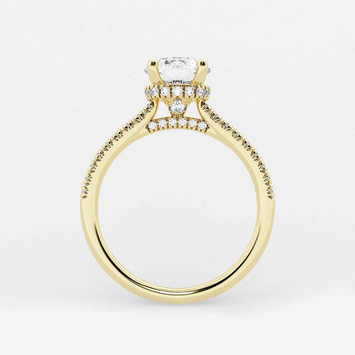 Additional Image 1 for  1 7/8 ctw Round Lab Grown Diamond Hidden Halo Engagement Ring