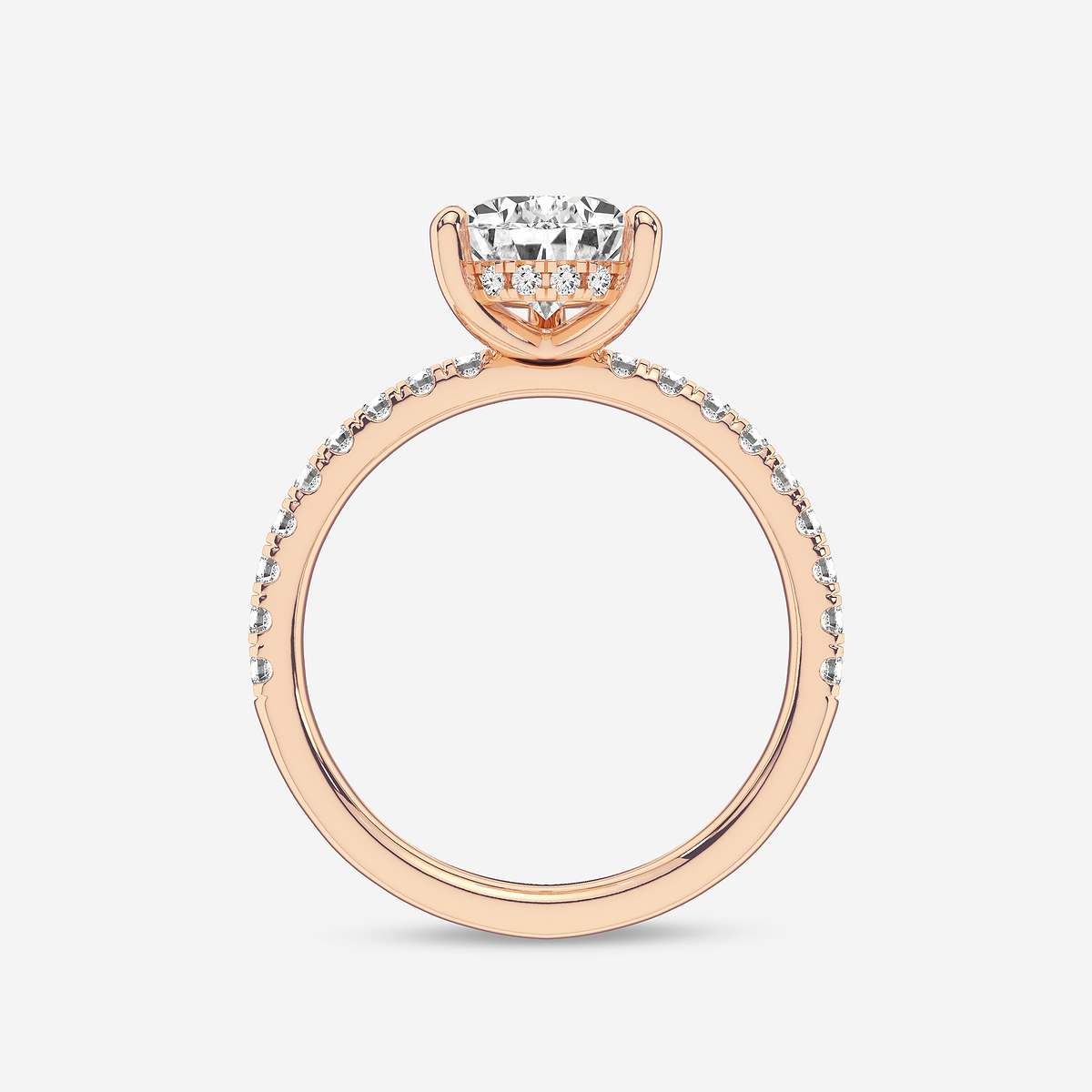 Additional Image 1 for  2 2/5 ctw Pear Lab Grown Diamond Hidden Halo Engagement Ring