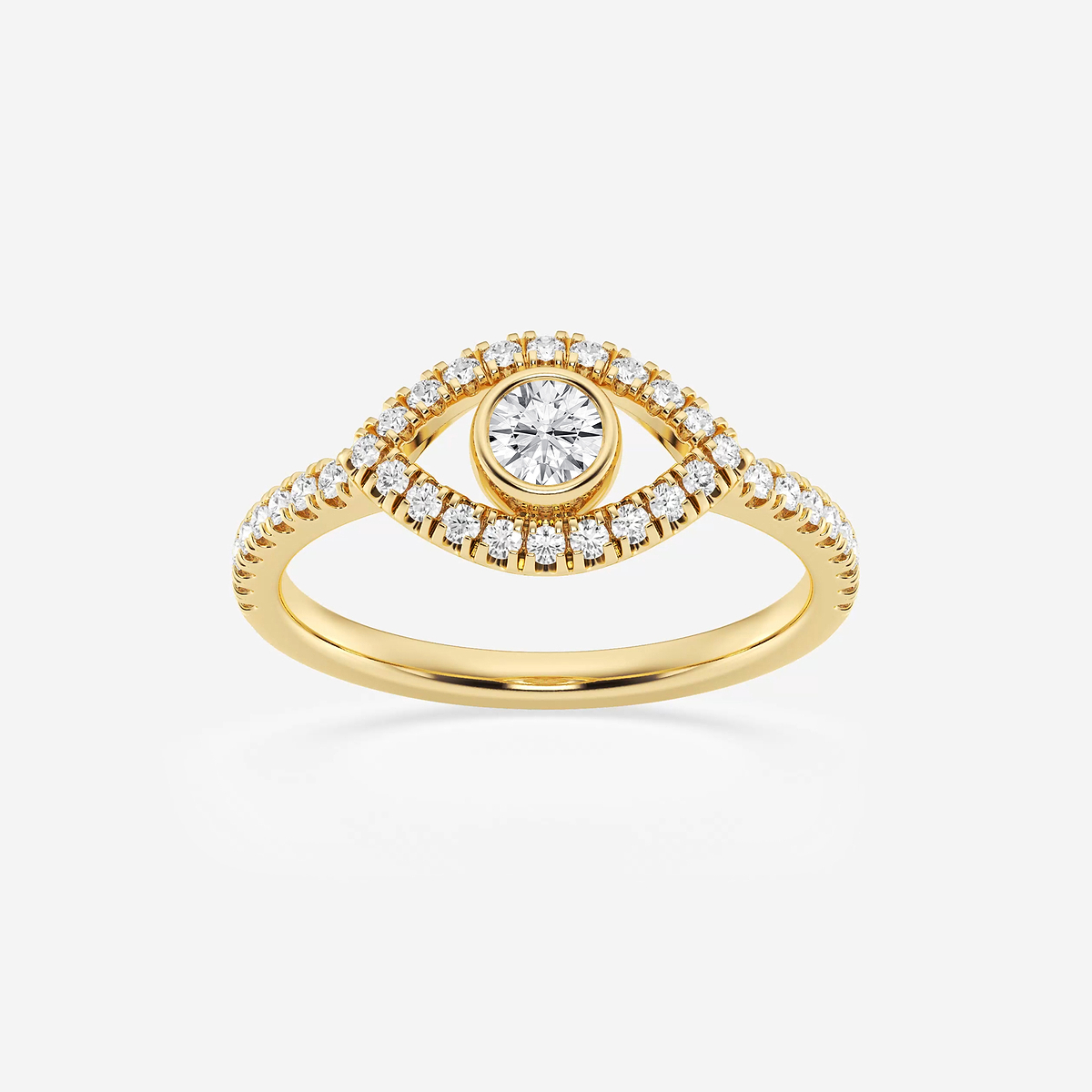 1/2 ctw Round Lab Grown Diamond Evil Eye Ring