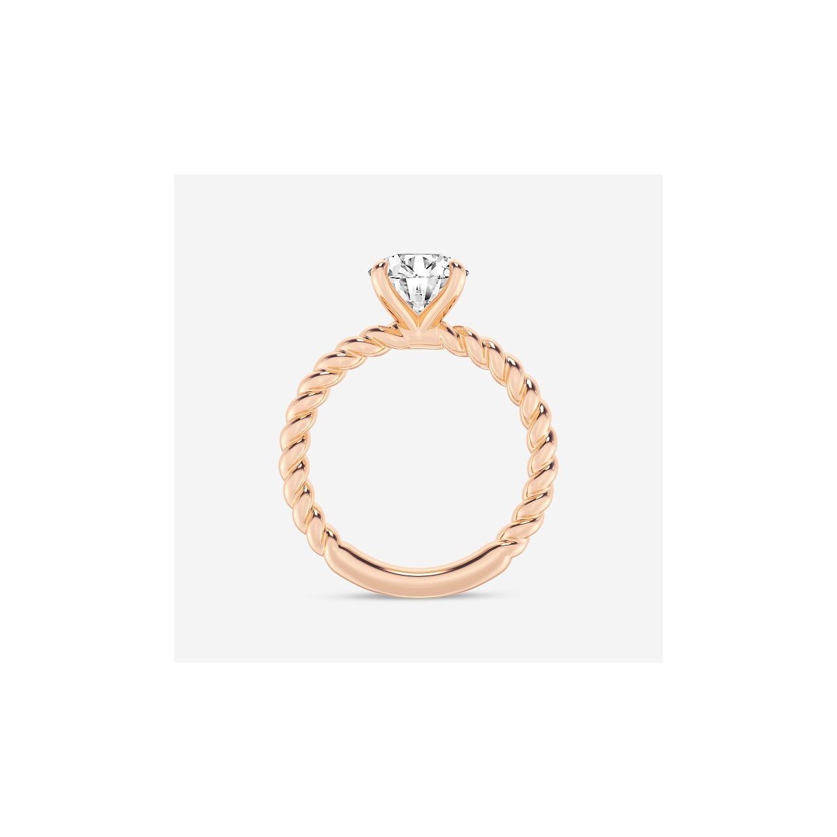 Additional Image 1 for  2 ctw Round Lab Grown Diamond Twist Solitaire Engagement Ring