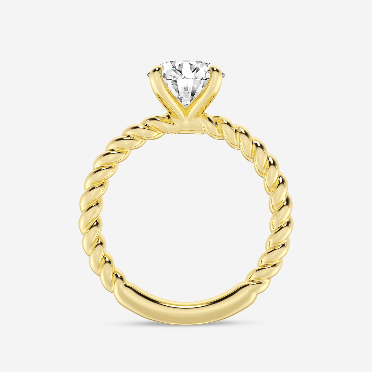 Additional Image 1 for  2 ctw Round Lab Grown Diamond Twist Solitaire Engagement Ring