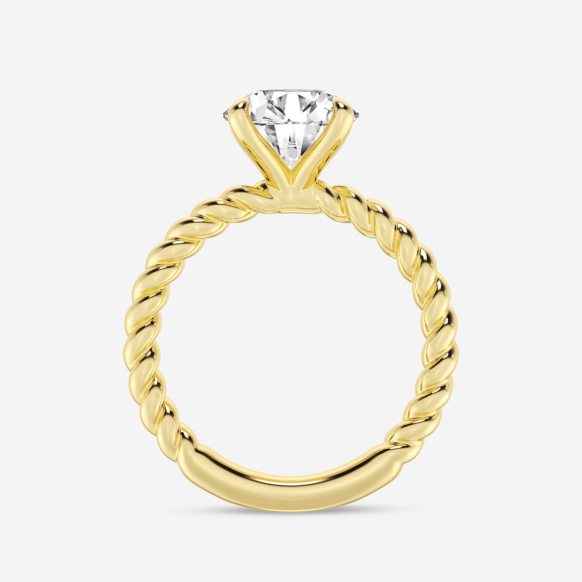 Additional Image 1 for  3 ctw Round Lab Grown Diamond Twist Solitaire Engagement Ring