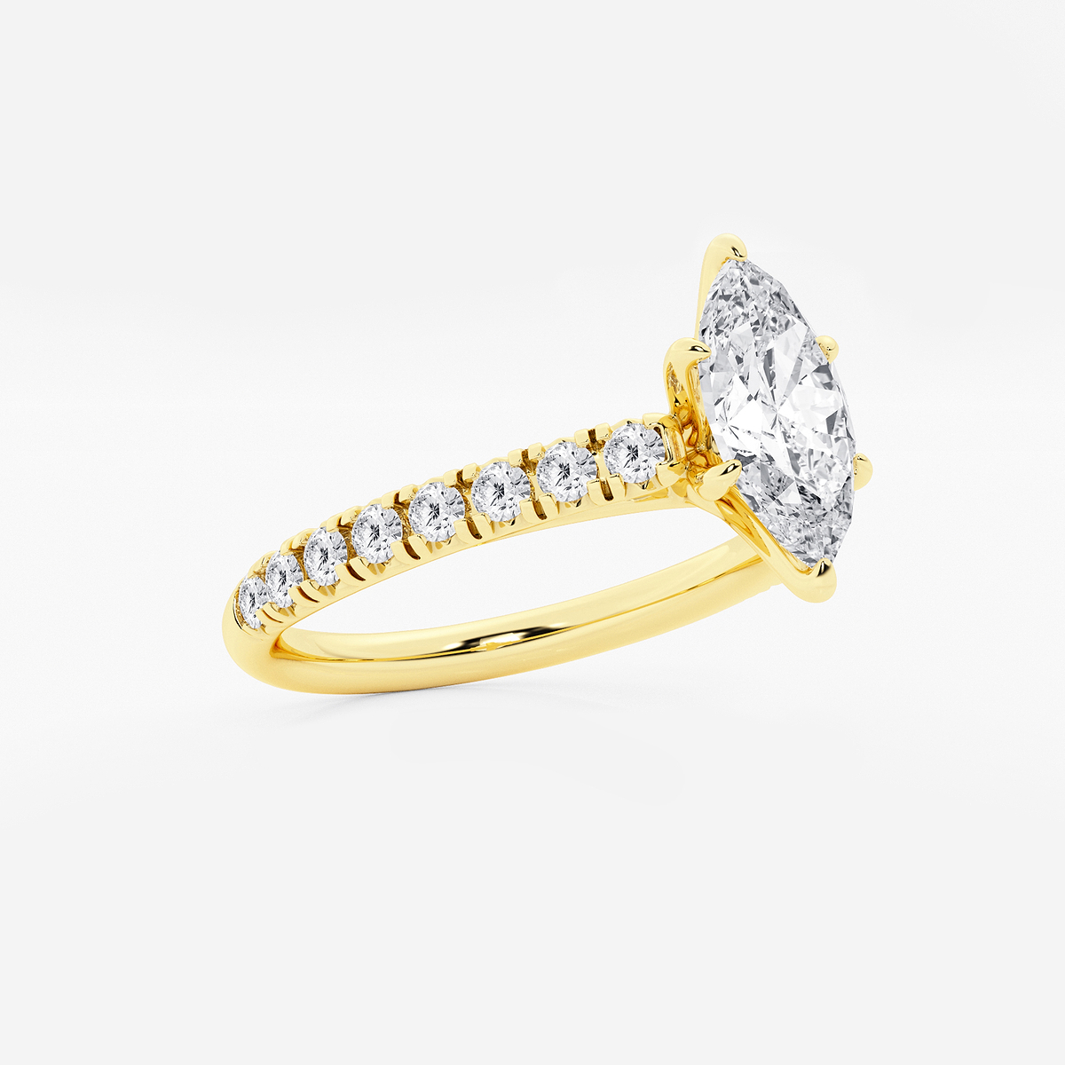 Additional Image 1 for  1 2/5 ctw Marquise Lab Grown Diamond French Pave Engagement Ring