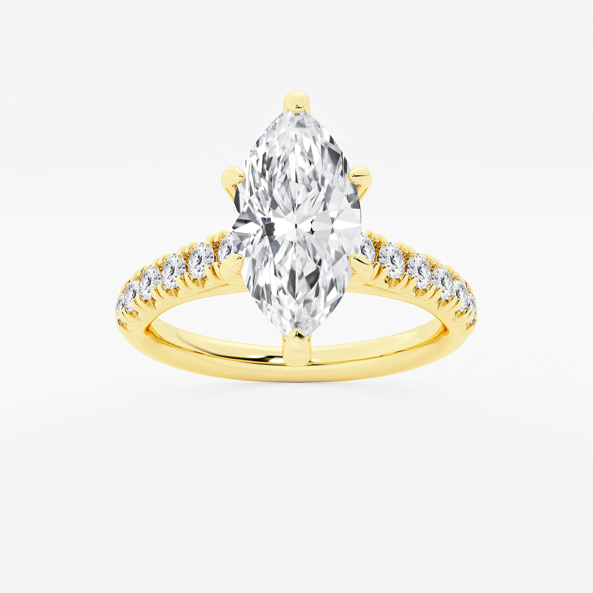 2 2/5 ctw Marquise Lab Grown Diamond French Pave Engagement Ring