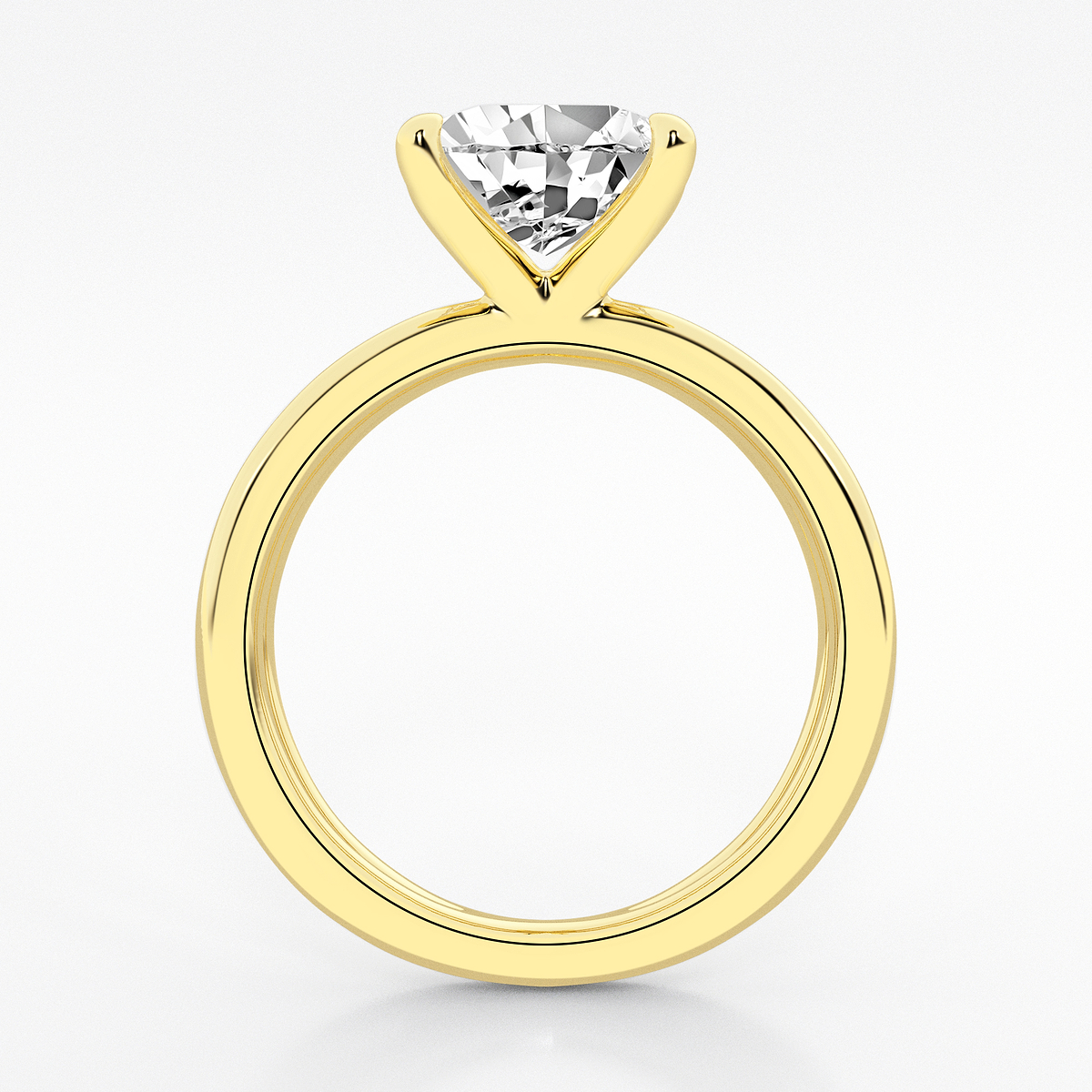 Additional Image 1 for  2 ctw Princess Lab Grown Diamond Crossover Solitaire Engagement Ring