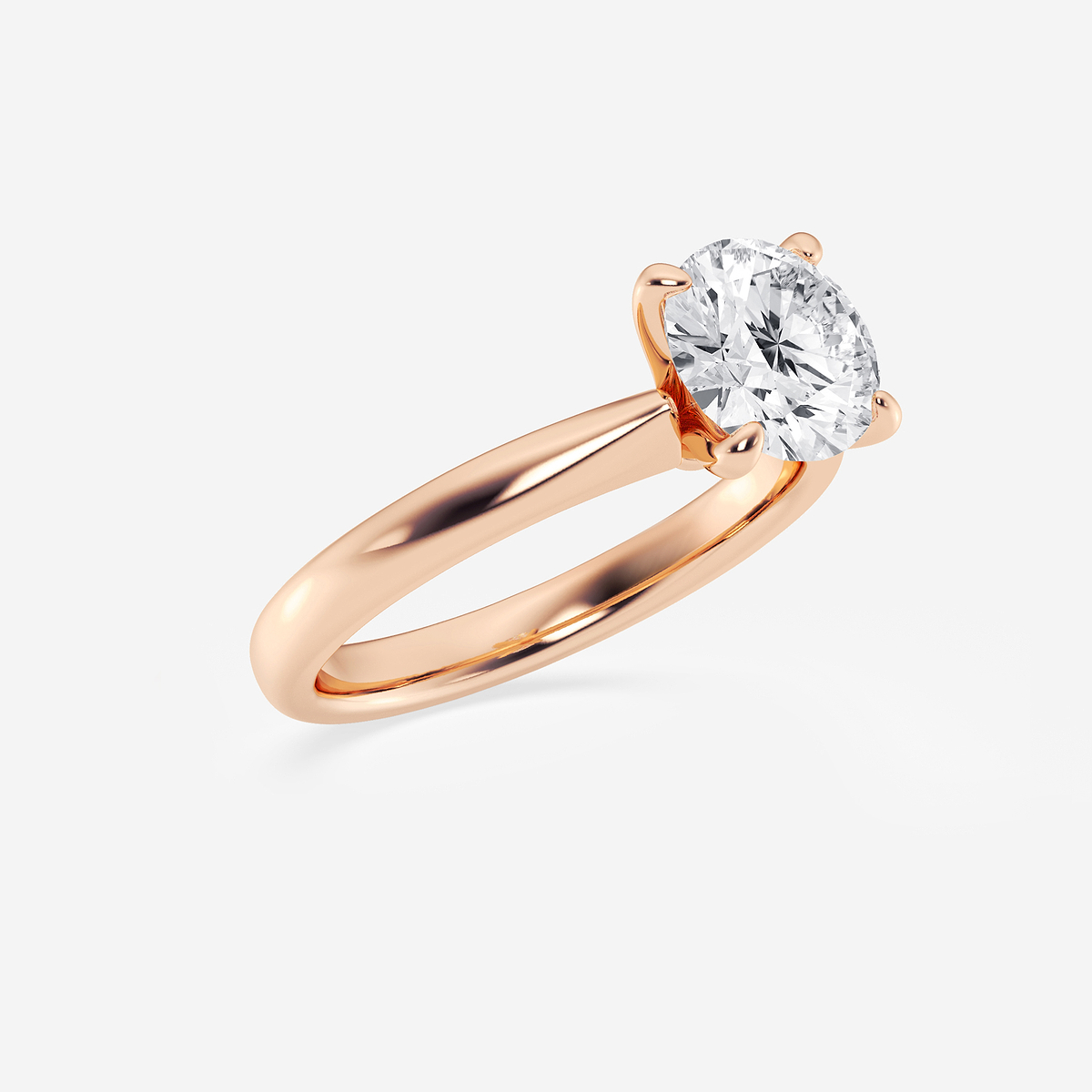 Additional Image 1 for  2 ctw Round Lab Grown Diamond Petite Solitaire Engagement Ring