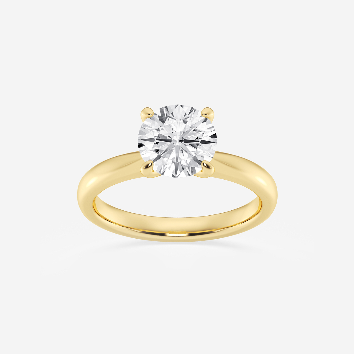 2 ctw Round Lab Grown Diamond Petite Solitaire Engagement Ring