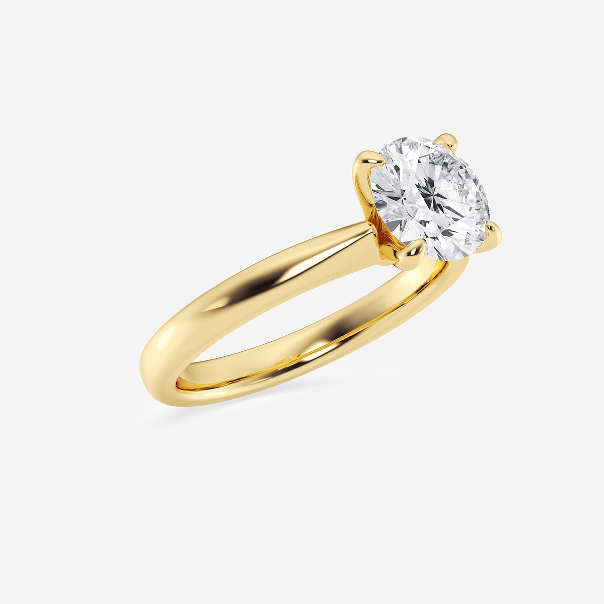 Additional Image 1 for  2 ctw Round Lab Grown Diamond Petite Solitaire Engagement Ring