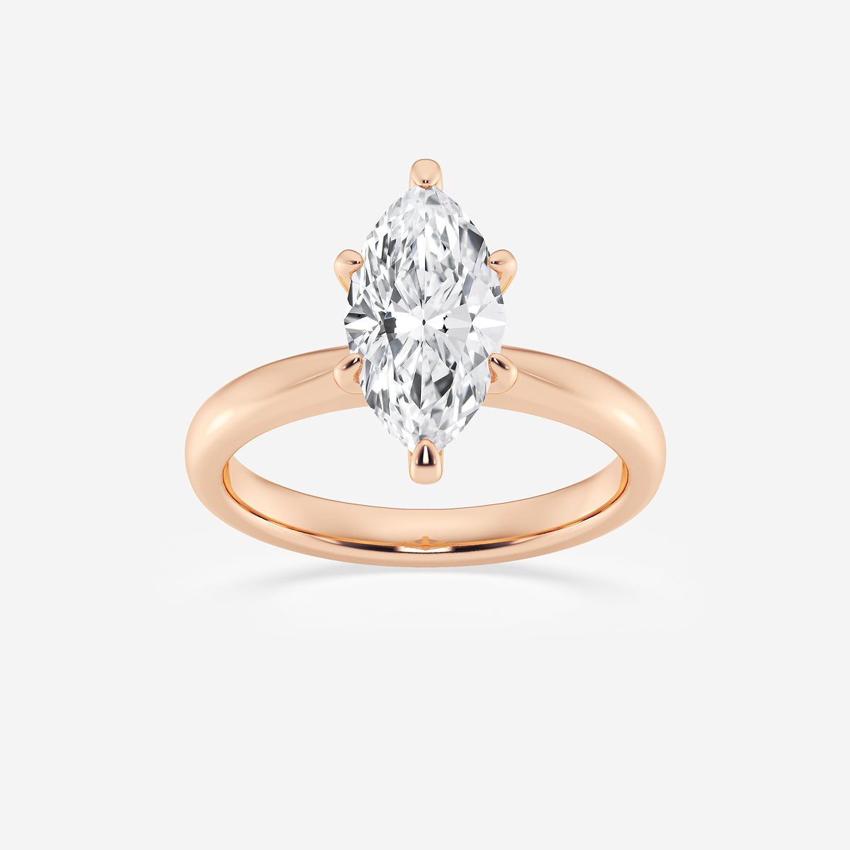2 ctw Marquise Lab Grown Diamond Petite Solitaire Engagement Ring