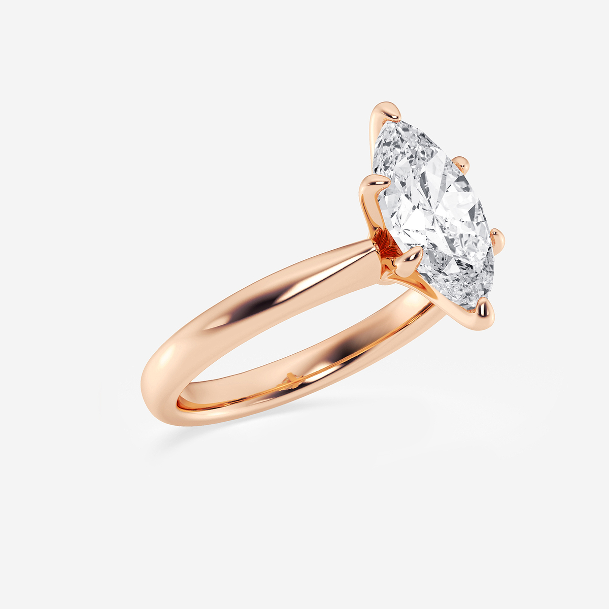 Additional Image 1 for  2 ctw Marquise Lab Grown Diamond Petite Solitaire Engagement Ring