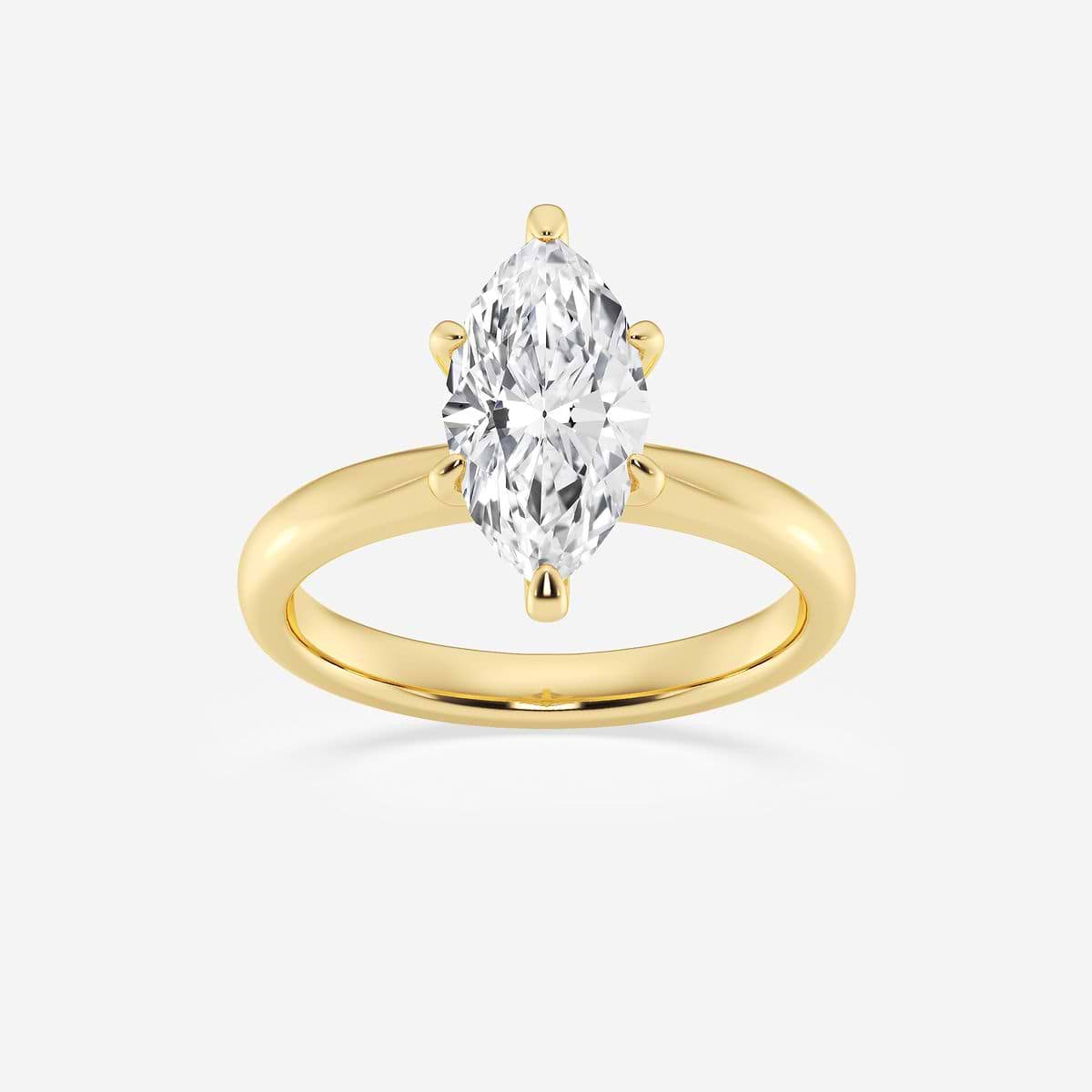 2 ctw Marquise Lab Grown Diamond Petite Solitaire Engagement Ring 14K Yellow Gold, FG, VS2+