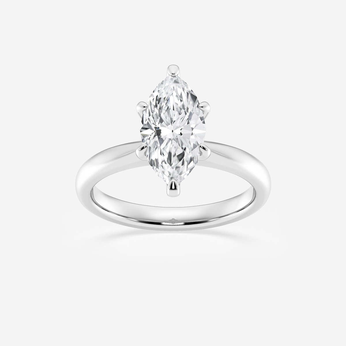 2 ctw Marquise Lab Grown Diamond Petite Solitaire Engagement Ring