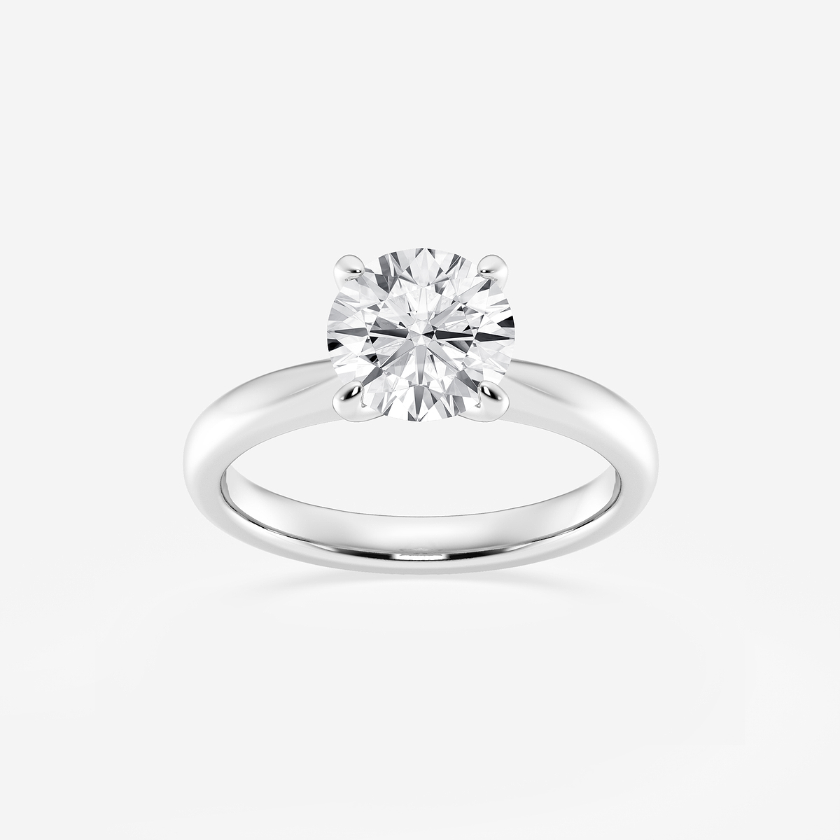 2 ctw Round Lab Grown Diamond Petite Solitaire Engagement Ring