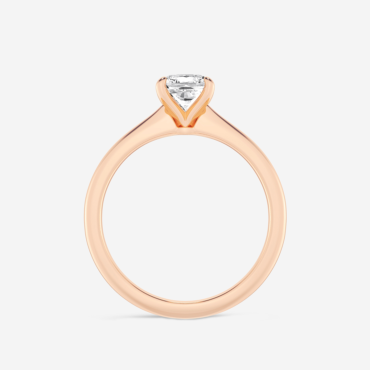 Additional Image 1 for  1 ctw Cushion Lab Grown Diamond Petite Solitaire Engagement Ring