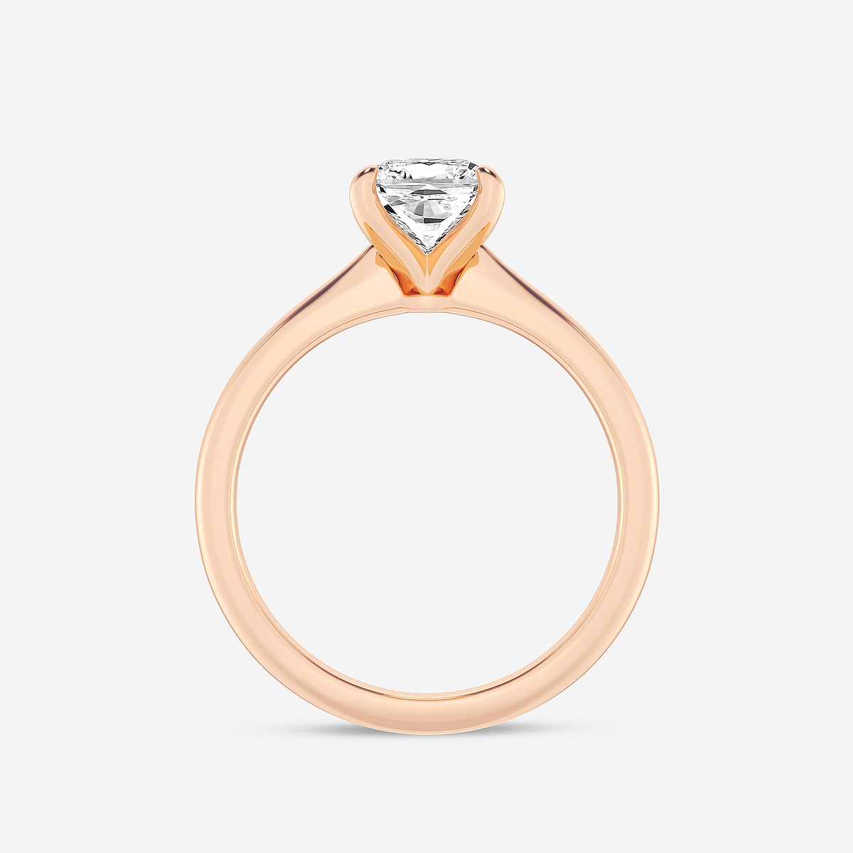 Additional Image 1 for  1 1/2 ctw Cushion Lab Grown Diamond Petite Solitaire Engagement Ring