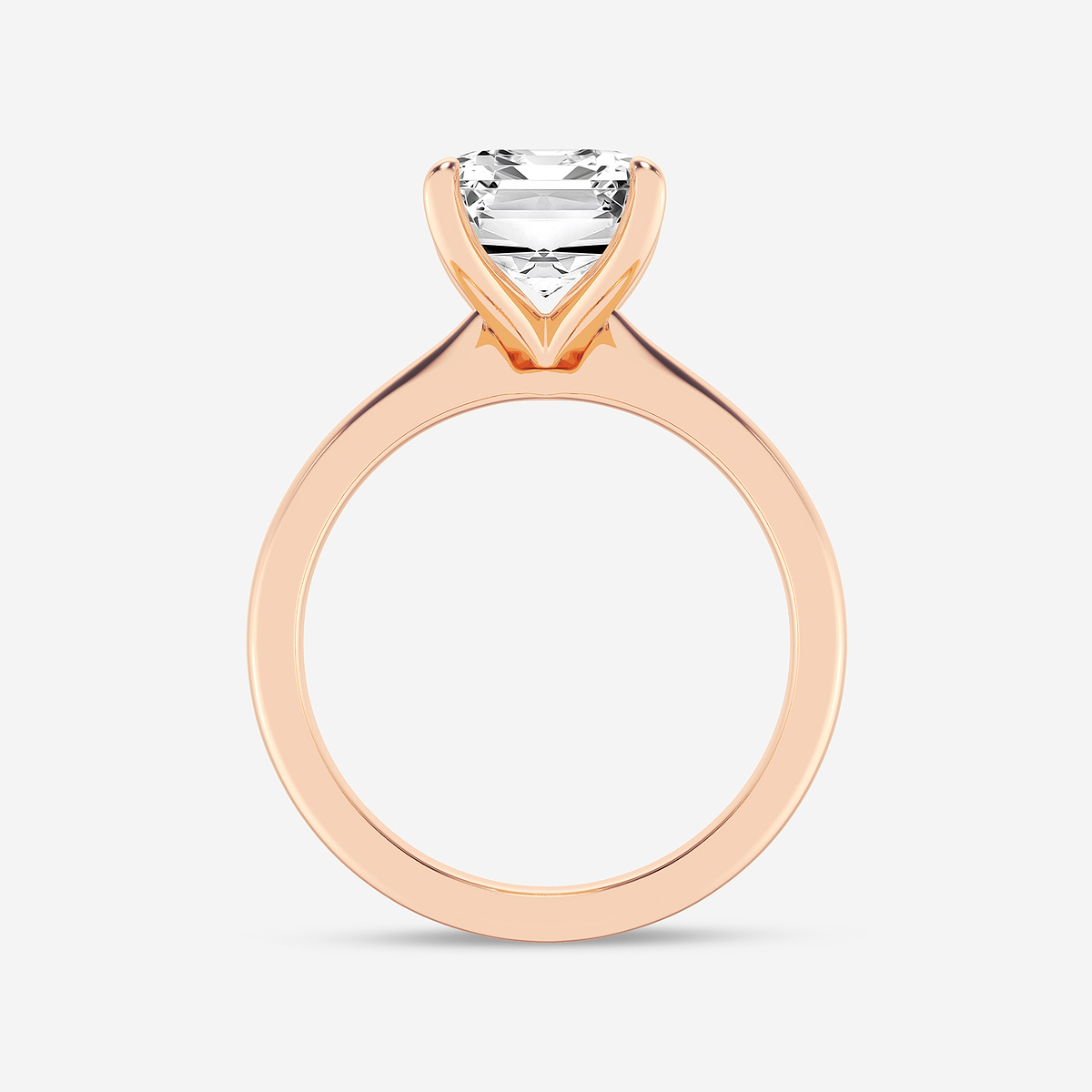 Additional Image 1 for  8 ctw Emerald Lab Grown Diamond Petite Solitaire Engagement Ring
