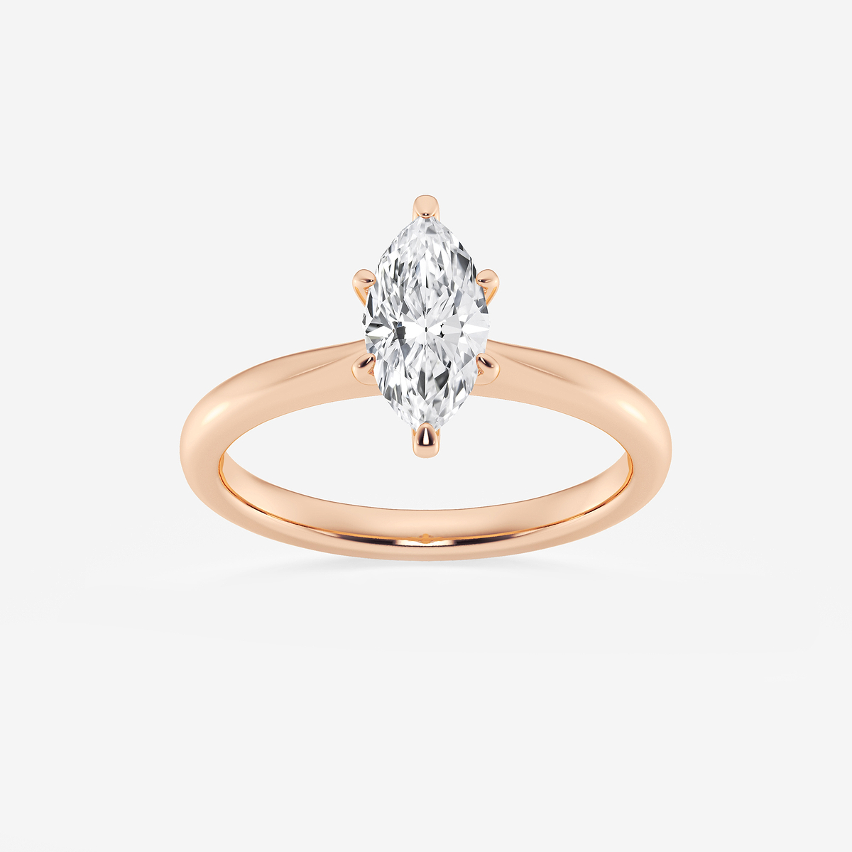 1 ctw Marquise Lab Grown Diamond Petite Solitaire Engagement Ring