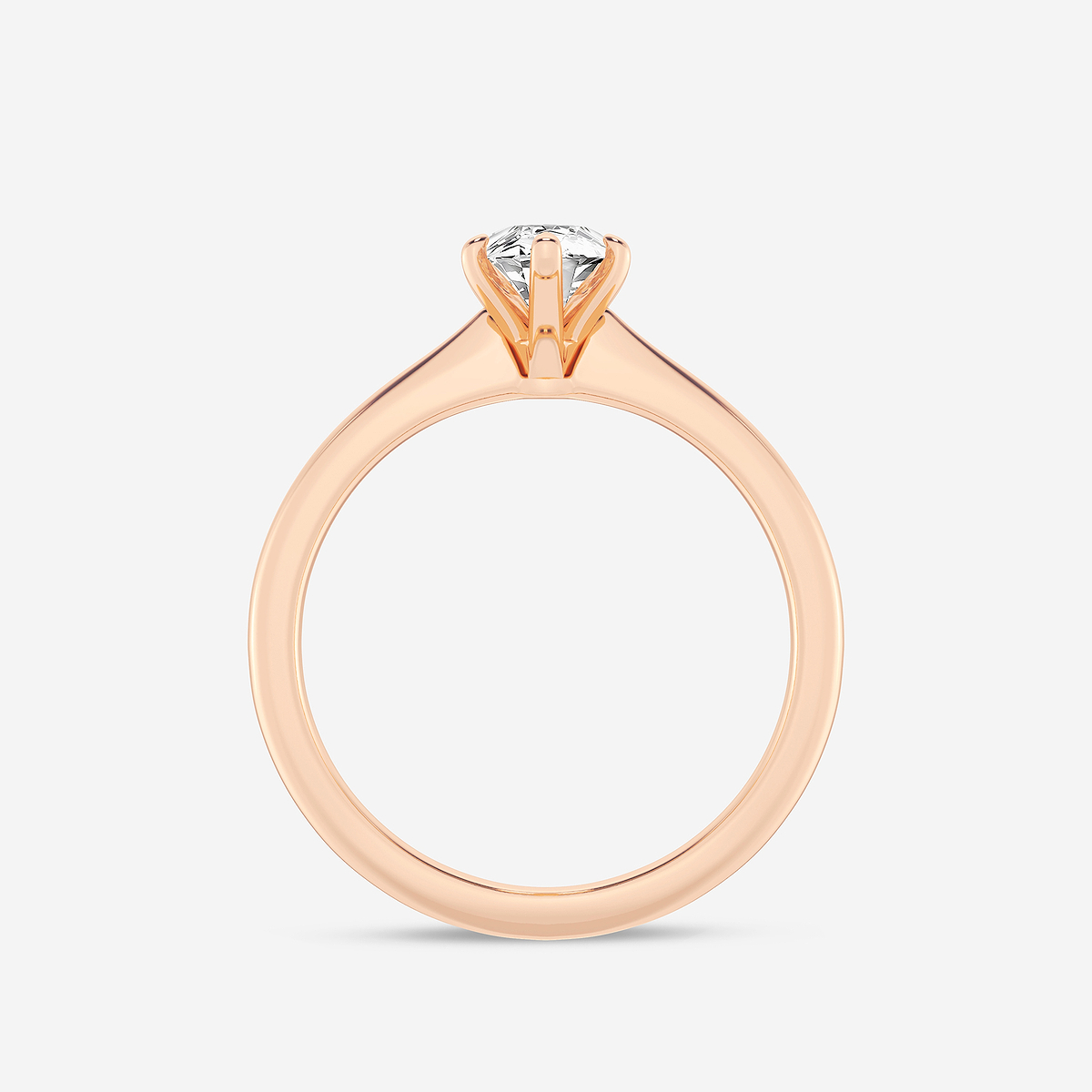 Additional Image 1 for  1 ctw Marquise Lab Grown Diamond Petite Solitaire Engagement Ring
