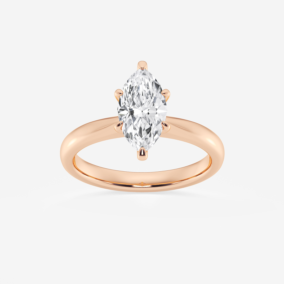 1 1/2 ctw Marquise Lab Grown Diamond Petite Solitaire Engagement Ring
