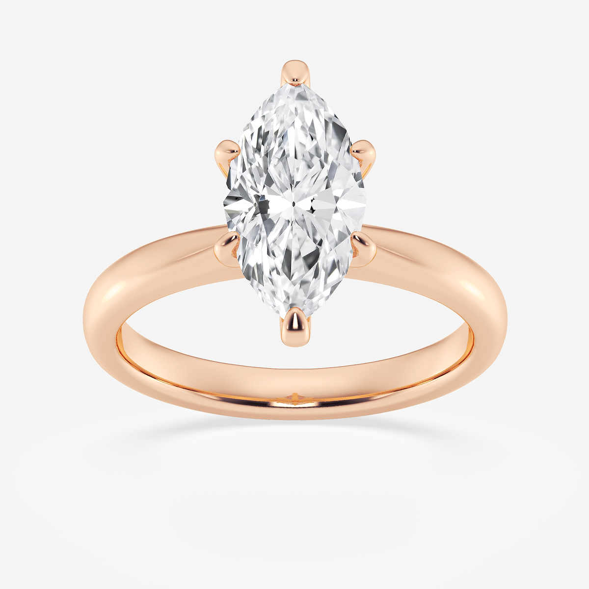 2 1/2 ctw Marquise Lab Grown Diamond Petite Solitaire Engagement Ring