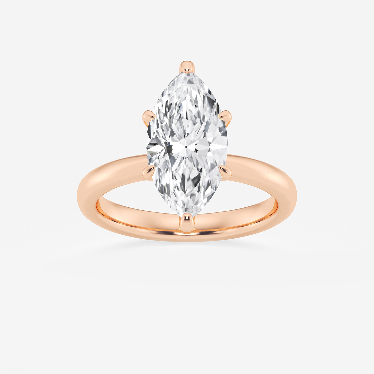 3 ctw Marquise Lab Grown Diamond Petite Solitaire Engagement Ring