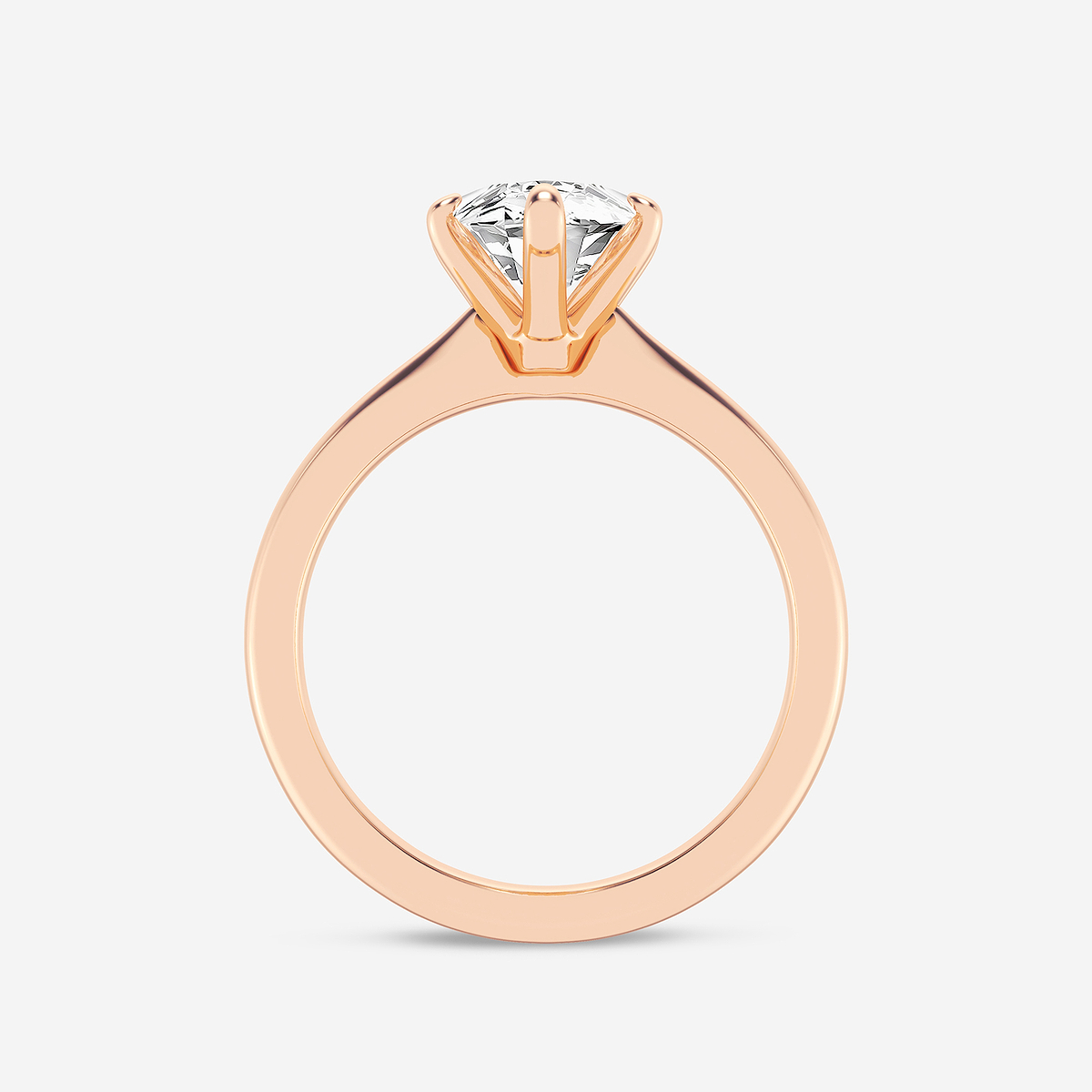 Additional Image 1 for  3 ctw Marquise Lab Grown Diamond Petite Solitaire Engagement Ring
