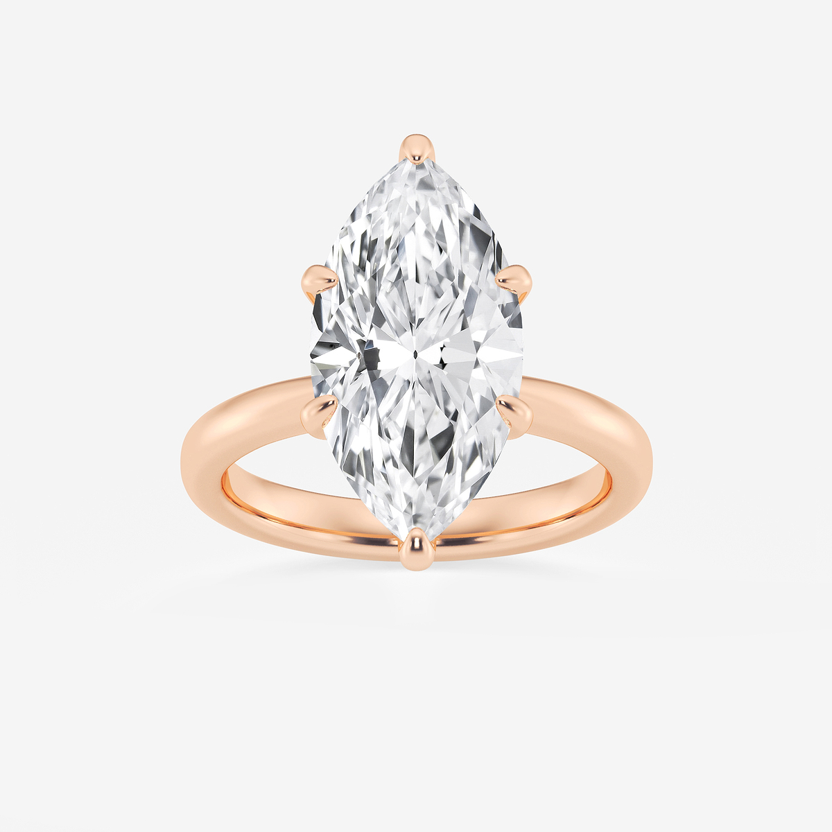 5 ctw Marquise Lab Grown Diamond Petite Solitaire Engagement Ring