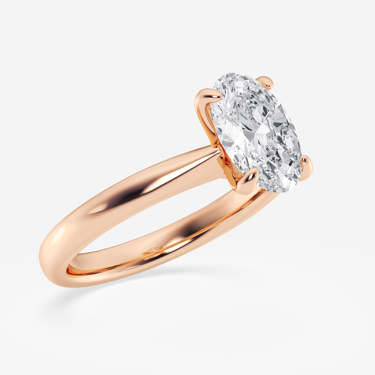 Additional Image 1 for  2 ctw Oval Lab Grown Diamond Petite Solitaire Engagement Ring