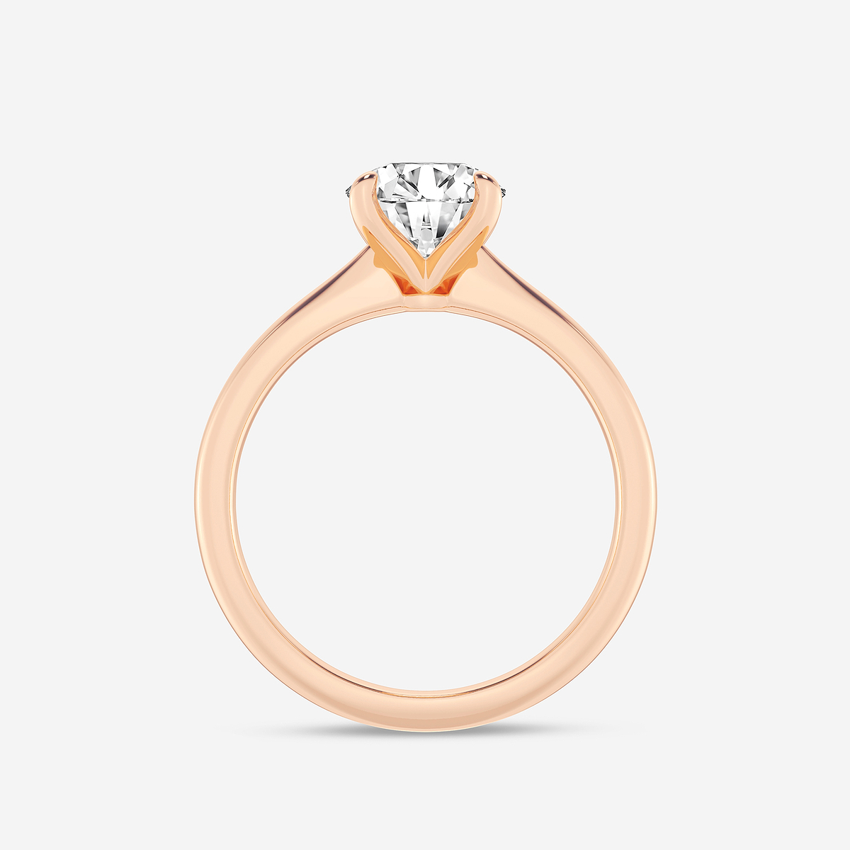 Additional Image 1 for  1 1/2 ctw Round Lab Grown Diamond Petite Solitaire Engagement Ring