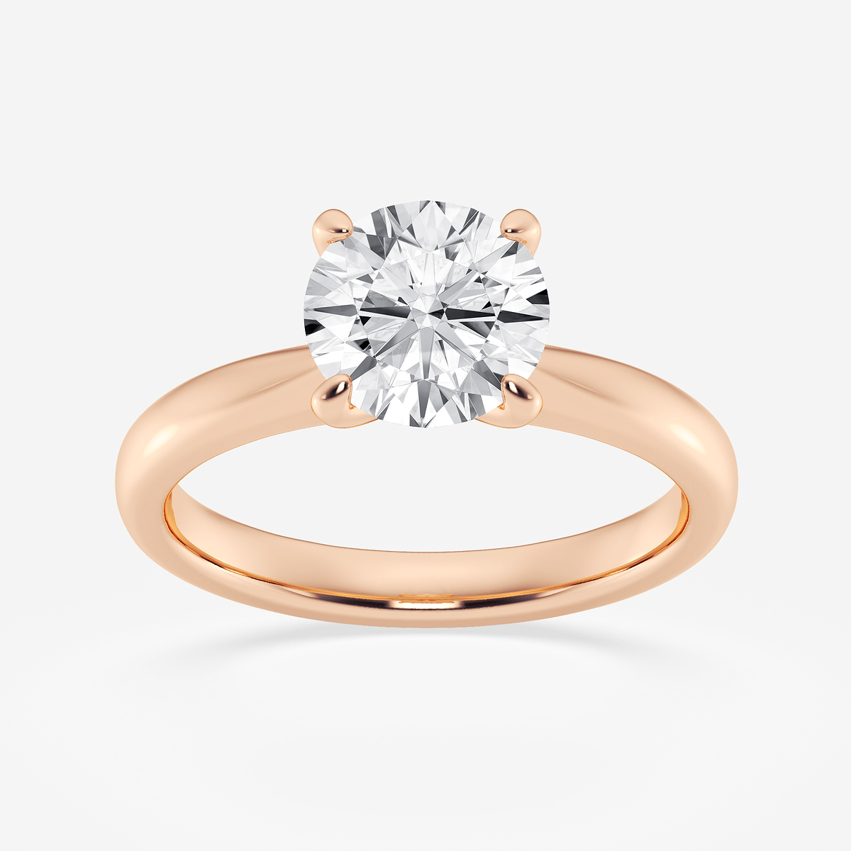 2 1/2 ctw Round Lab Grown Diamond Petite Solitaire Engagement Ring