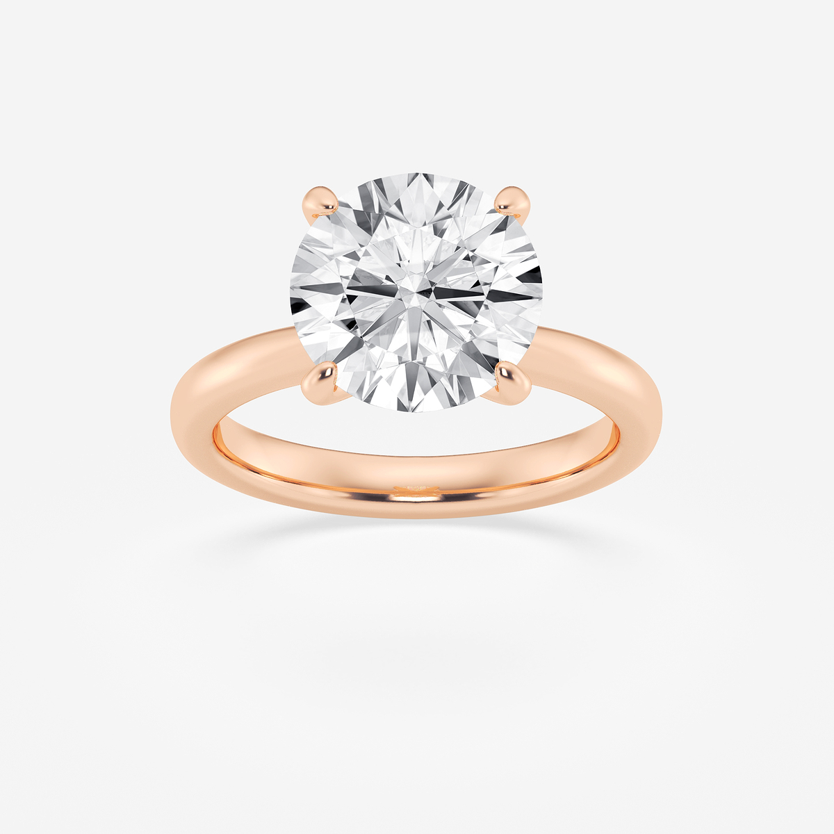 5 ctw Round Lab Grown Diamond Petite Solitaire Engagement Ring