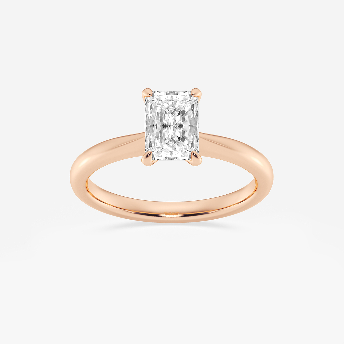 1 ctw Radiant Lab Grown Diamond Petite Solitaire Engagement Ring