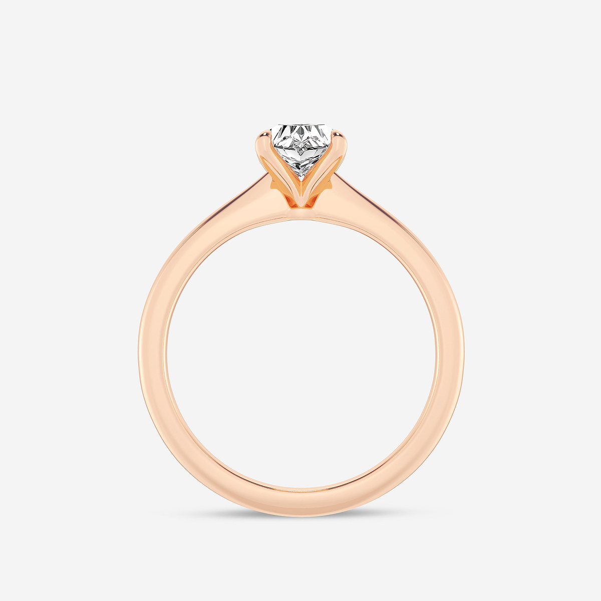 Additional Image 1 for  1 ctw Radiant Lab Grown Diamond Petite Solitaire Engagement Ring
