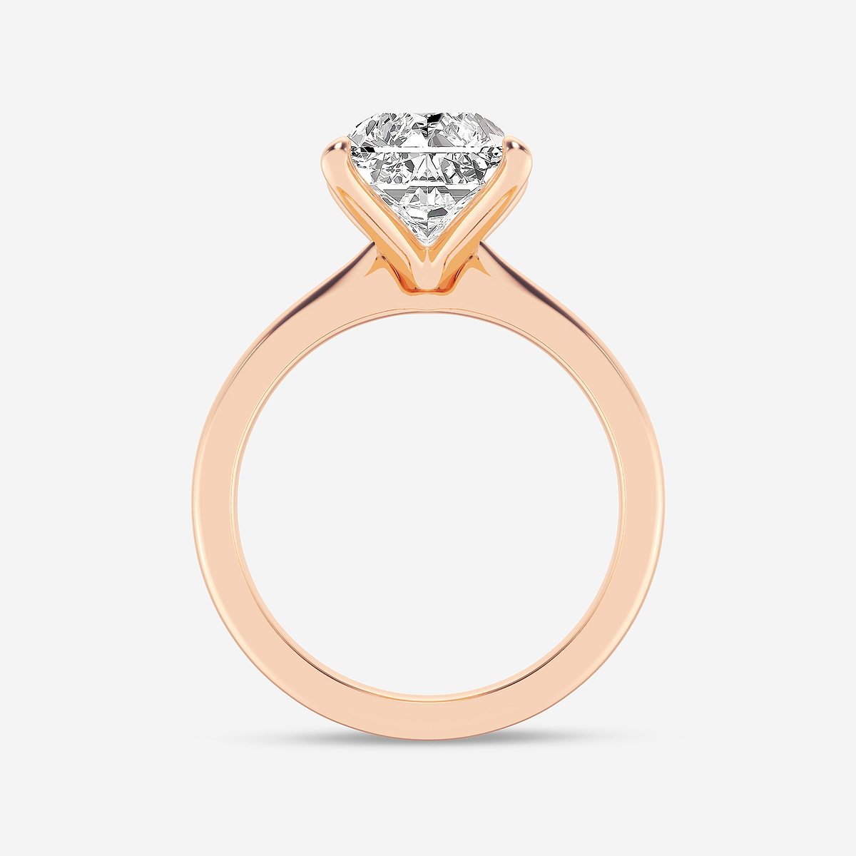 Additional Image 1 for  5 ctw Radiant Lab Grown Diamond Petite Solitaire Engagement Ring