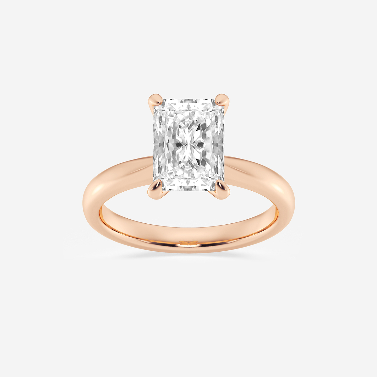 2 ctw Radiant Lab Grown Diamond Petite Solitaire Engagement Ring